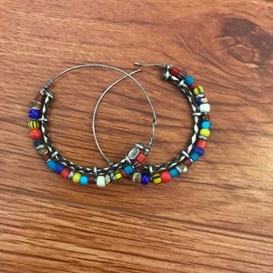 GAS Bijoux Beaded Hoop Earrings